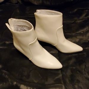 White ankle boots